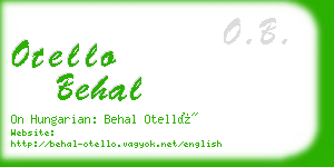 otello behal business card